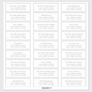 Minimalistische Black Guest Address Labels