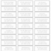 Minimalistische Black Guest Address Labels (Vorderseite)