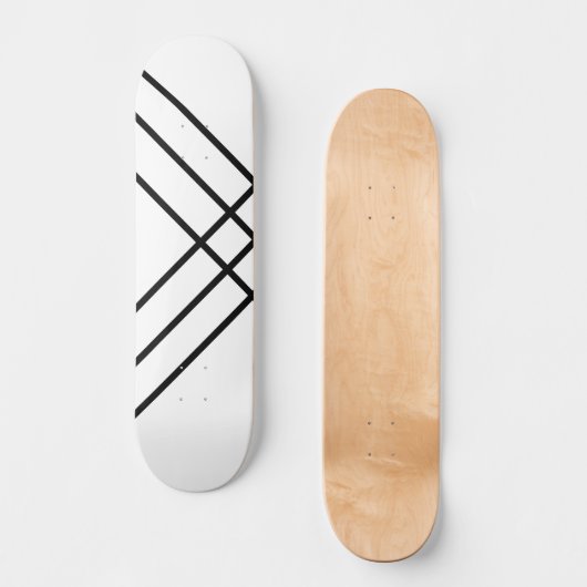 Minimalistische Black Lines Skateboard (Vorderseite)