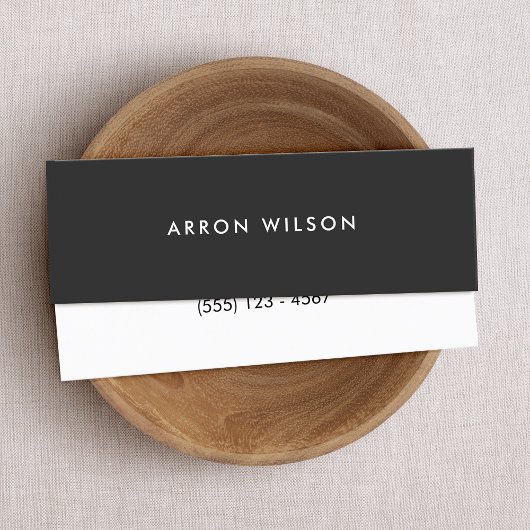 Minimalistische Black Mini Business Card Mini Visitenkarte