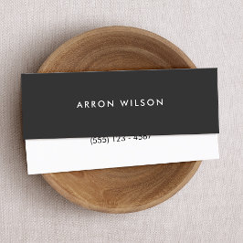 Minimalistische Black Mini Business Card Visitenkarte