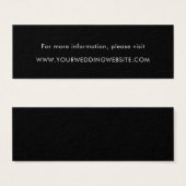 Minimalistische Black Modern Wedding Website Cards (Vorne & Hinten)