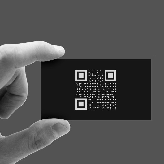Minimalistische Black QR Code Business Card Visitenkarte