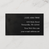 Minimalistische Black Snake Business Card Visitenkarte (Rückseite)