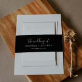 Minimalistische Black Wedding Einladung Bly Band