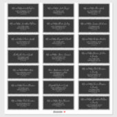 Minimalistische Black Wedding Guest Address Labels (Blatt)