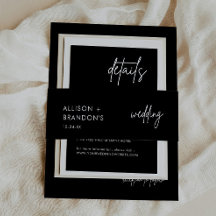 Minimalistische Black Wedding Names
