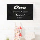 Minimalistische Black & White Engagement Party jub Banner (Insitu)