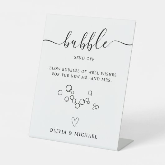 Minimalistische Blase, die das Zeichen abschickt, Sockelschild (Vorderseite)