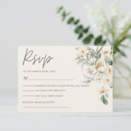 Minimalistische Bläserne erdigen Töne Eeden Blue W RSVP Karte