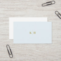 Minimalistische blass-weiße Monogram-Visitenkarte