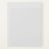 Minimalistische, blassgraue, benutzerdefinierte Te Planer (Rückseite)