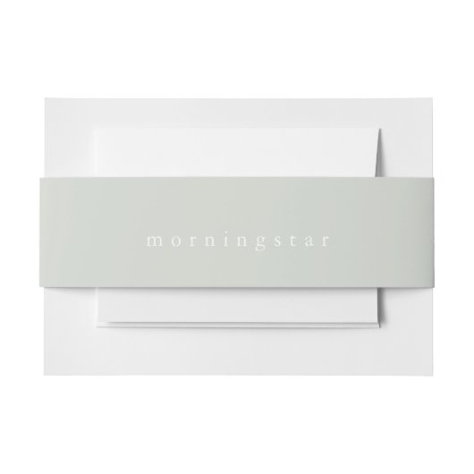 Minimalistische Blassgrün Einladungsbanderole (Vorderseite Beispiel)