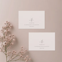 Minimalistische Blatt-Rosa-Schwarze Hochzeits-Dank