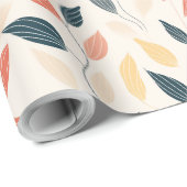 Minimalistische Blätter Geschenkpapier (Rolleneckpunkt)
