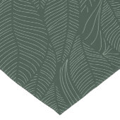 Minimalistische Blätter Grünnatur neutrales Muster Großer Tischläufer (Ecke)