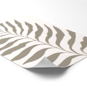 Minimalistische Blätter in neutraler Beige Art Poster (Ecke)