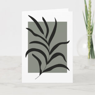 Minimalistische Blätter Karte