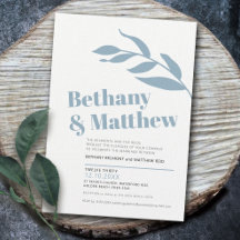 Minimalistische Blätter mit grauem Olivenöl Hochze