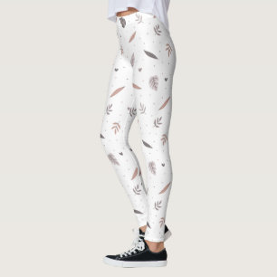 Minimalistische Blätter Muster Leggings