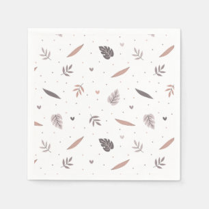 Minimalistische Blätter Muster Servietten