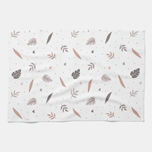 Minimalistische Blätter Musterküche Handtuch (Horizontal)