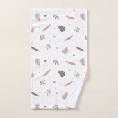Minimalistische Blätter Pattern Badetuch Set (Handtuch)