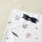 Minimalistische Blätter Pattern Beach Handtuch (Beispiel)
