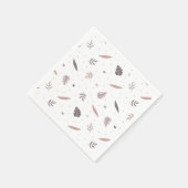 Minimalistische Blätter Pattern Napkins Serviette (Ecke)