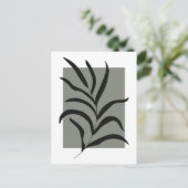 Minimalistische Blätter Postkarte (Stehend Vorderseite)