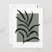 Minimalistische Blätter Postkarte (Vorne/Hinten)