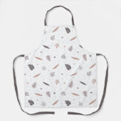 Minimalistische Blätter Schürze Muster (Vorderseite)