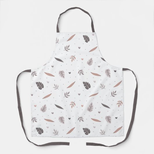 Minimalistische Blätter Schürze Muster (Vorderseite)