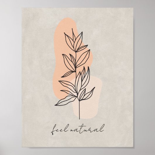 Minimalistische Blätter sind abstrakte Plakate (Vorne)