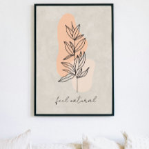 Minimalistische Blätter sind abstrakte Plakate