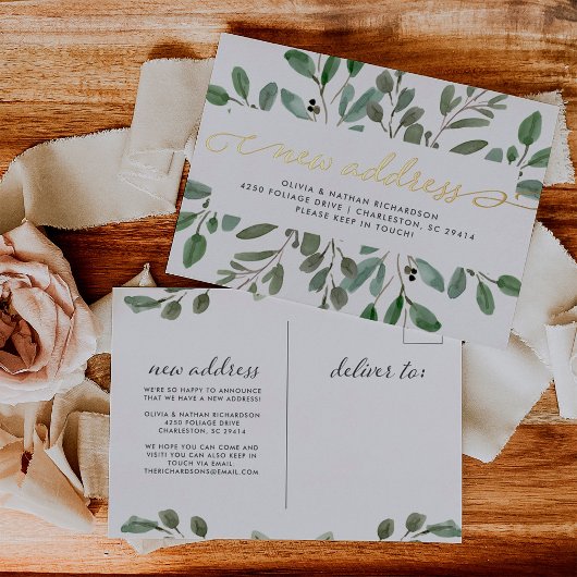 Minimalistische Blattgold | Ankündigung der Beförd