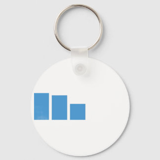 Minimalistische blaue Balken-Diagramm-Adressetiket Schlüsselanhänger
