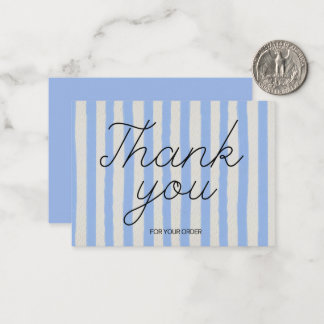 Minimalistische blaue Dankeschön-Karte für Ihre Be Mitteilungskarte