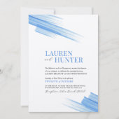 Minimalistische blaue Farblinien Einladung (Vorderseite)
