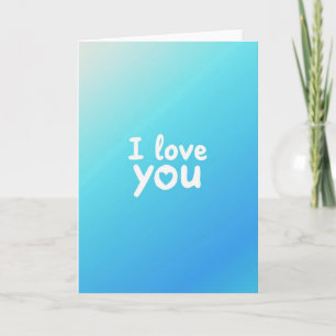 Minimalistische blaue Gradienten-Liebekarte Karte