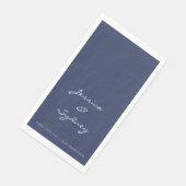 Minimalistische blaue Hochzeit Serviette