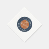 Minimalistische Blaue Hochzeit Serviette (Ecke)