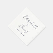 Minimalistische blaue Hochzeit Serviette (Ecke)