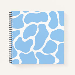 Minimalistische blaue Kuh Notizblock