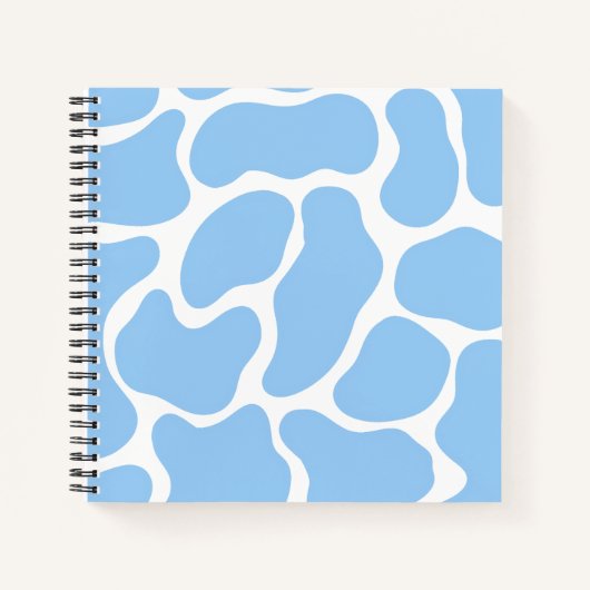 Minimalistische blaue Kuh Notizblock (Vorderseite)