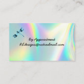 Minimalistische blaue Libelle Visitenkarte (Rückseite)