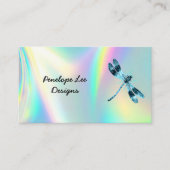 Minimalistische blaue Libelle Visitenkarte (Vorderseite)