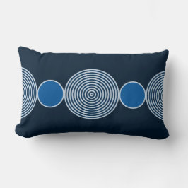 Minimalistische blaue Rundperlen Muster Lumbar Kis Lendenkissen