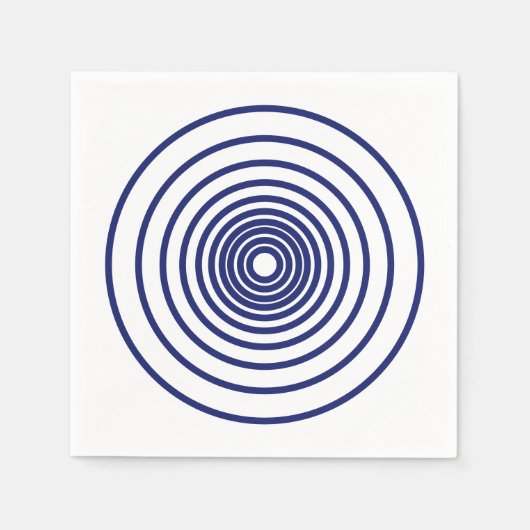 Minimalistische blaue Streifen Serviette (Vorderseite)