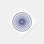 Minimalistische blaue Streifen Serviette (Ecke)